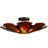 Danzel Glass Semi Flush Mount