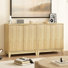 Armoire d'appoint Dutcher l 31 po, conception cannelée avec rangement (ensemble de 2)