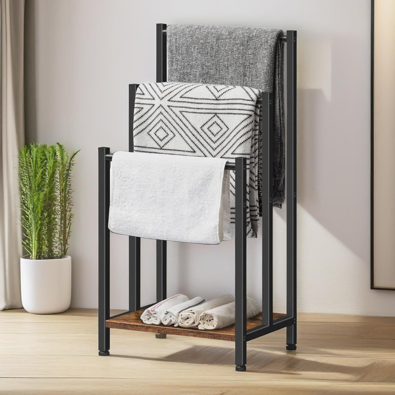 Rustic Industrial Freestanding Quilt Rack