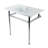 Kingston Brass Templeton 37-Inch Ceramic Console Sink with Brass Legs-81831078-79100620