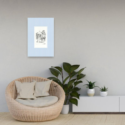 «Vintage Race Day Scene Classic Retro Vintage Horse», reproduction d'art murale