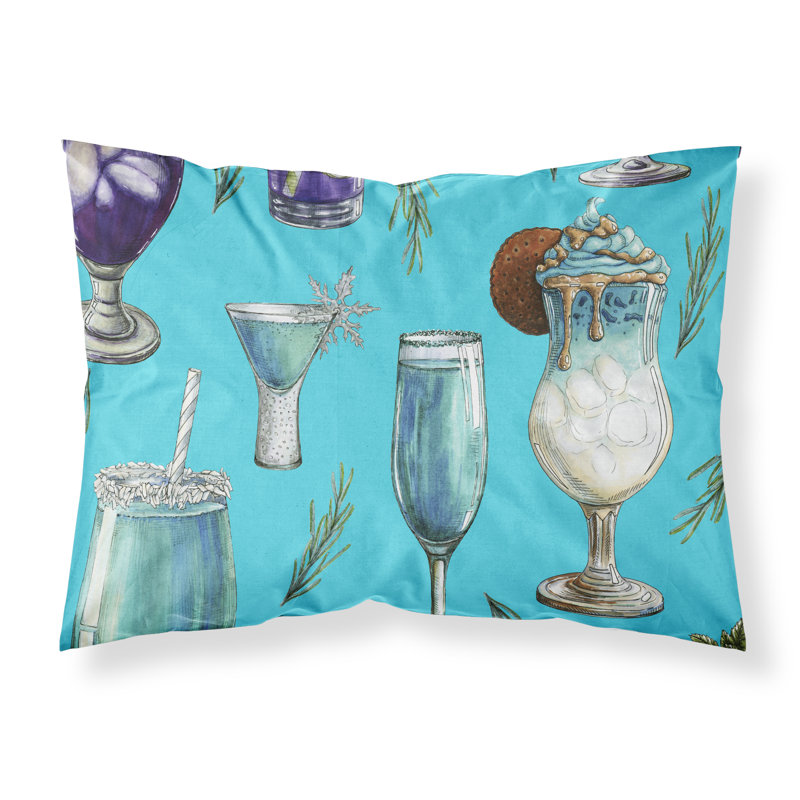 Taie d’oreiller boissons et cocktails, Bleu