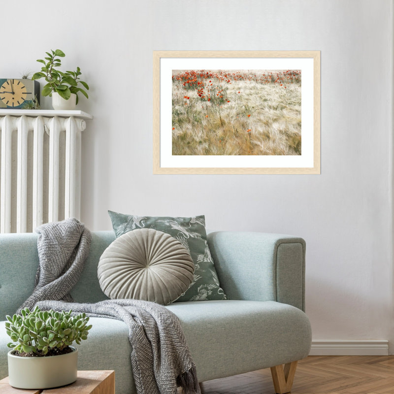 «Summerfield» par Gilbert Claes, reproduction d'art murale en bois encadrée, H 19 po x l 26 po