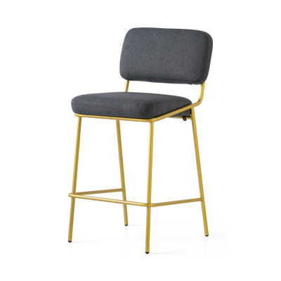 Sixty Upholstered Counter Stool with Metal Frame