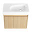 Meuble-lavabo 24 po avec lavabo en céramique, lavabo mural à fixation murale, armoire de rangement en bois à deux portes, lavabo fonctionnel en chêne - pour salle de bain, qualité-872168544