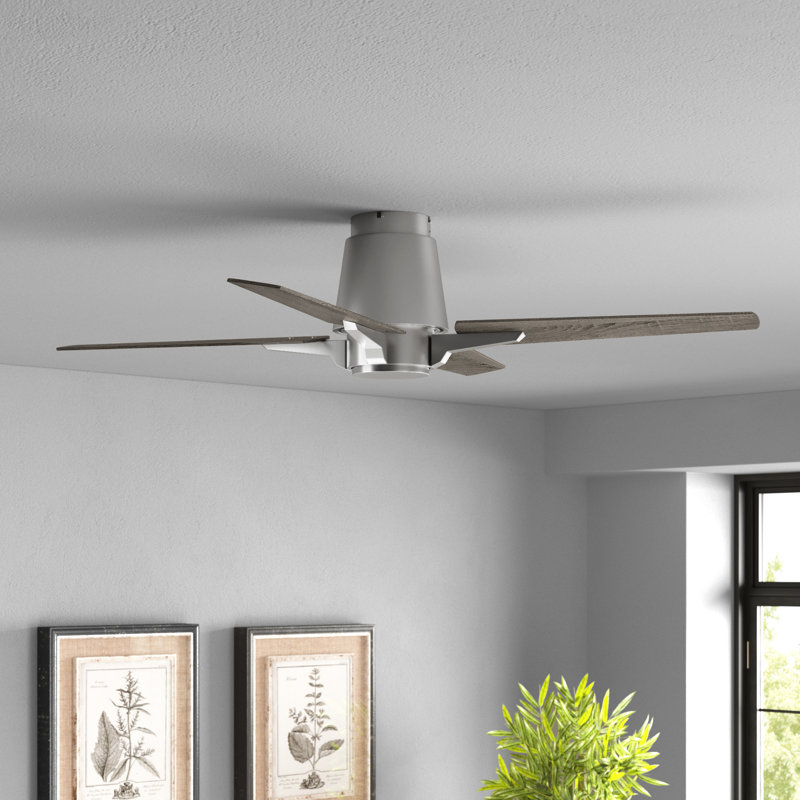 Lindale 52'' Ceiling Fan, Antique Nickel with Gray Blades