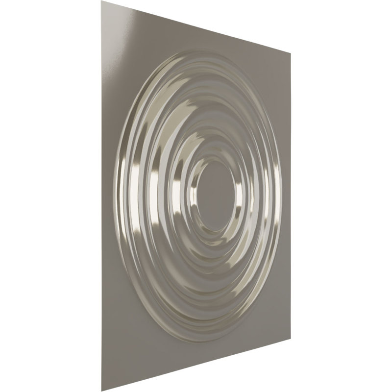 Panneau mural décoratif 3D EnduraWall l 19 5/8 po x H 19 5/8 po, chrome brillant (couvre 2,67 pieds carrés), Chrome brillant