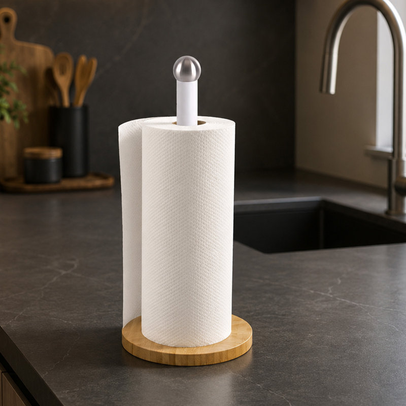 Paper Towel Holder, White
