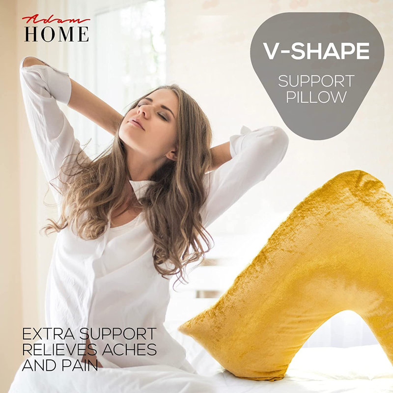 Polyester Medium Support Pillow, Mustard