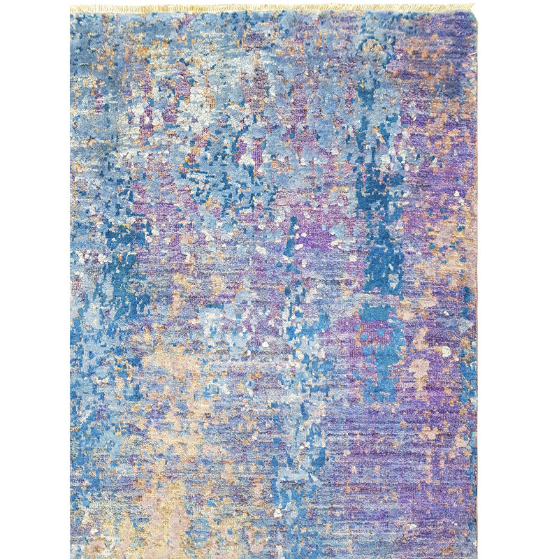 Tapis violet / bleu de haute qualité