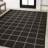 Garnavillo Grid Modern Squares Black/Cream Indoor/Outdoor Rug-1711318819