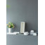 Ensemble de 2 plateaux en marbre blanc - 8 po x 4 po - Blanc