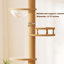 Arbre à chat moderne 98 po - 110 po réglable avec poteau à griffer pour plus de confort
