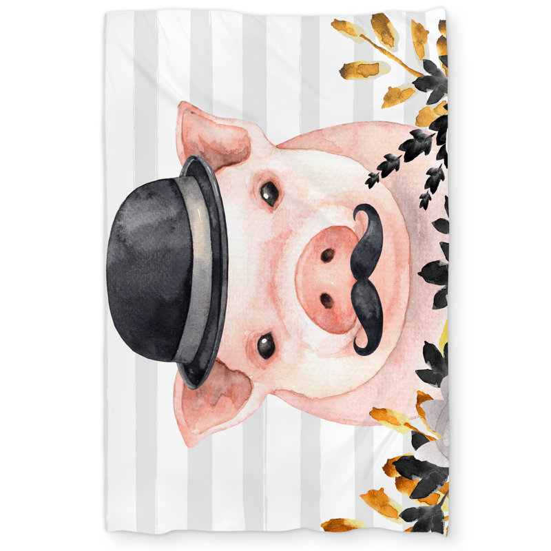 Small detective pig | Bedroom Flowers duvet cover for decor, Twin Duvet Cover