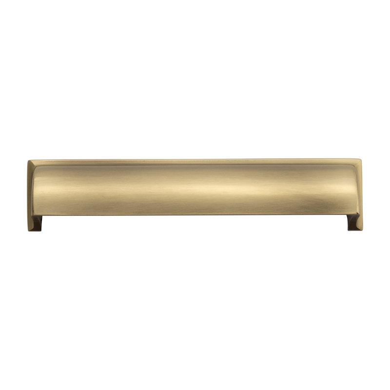Parkview Cup / Bin Pull, 3", Antique Brass