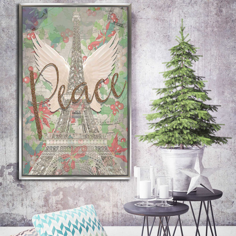 «Peace to you (vertical)» par Jodi - impression, Cadre flottant argent, H 43,5 po x l 27,5 po x P 2 po