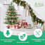 Arbre de Noël de table en polyéthylène 2 pi avec base en plastique remplie de ciment pour la maison, le bureau, le dortoir et le hall d'entrée