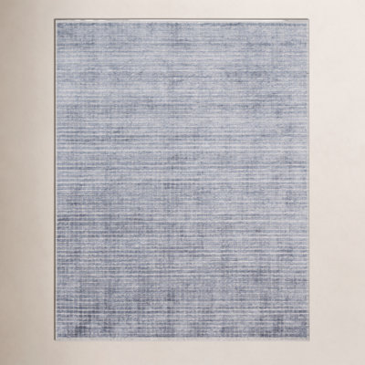 Shenade Denim Hand-Woven Geometric Rug