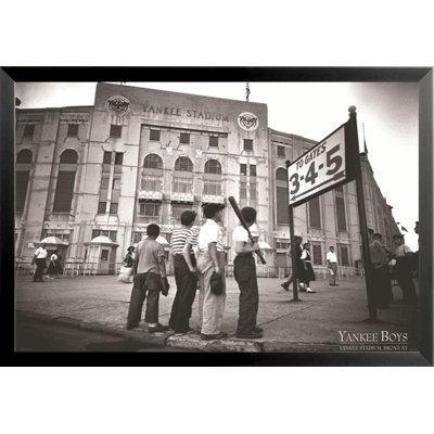 " Vintage Yankee Stadium Yankee Boys " Mixed Media Print