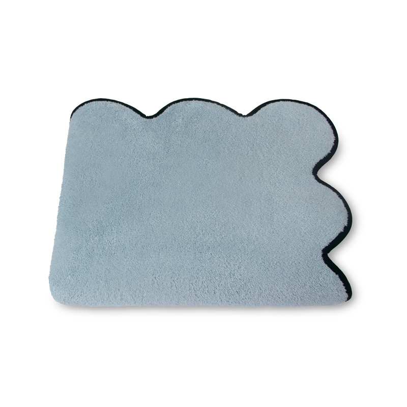 Scalloped Hand Towel, Blue, Washcloth