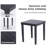 3Pc Chaise Lounge Set Black Outdoor Aluminum Patio Furniture , 2 Chaise & 1 End Table With Modern Tapered Feet Pneumatic Adjustable Backrest For Effortless Reclining Wheels Sunbrella Cushion Ember