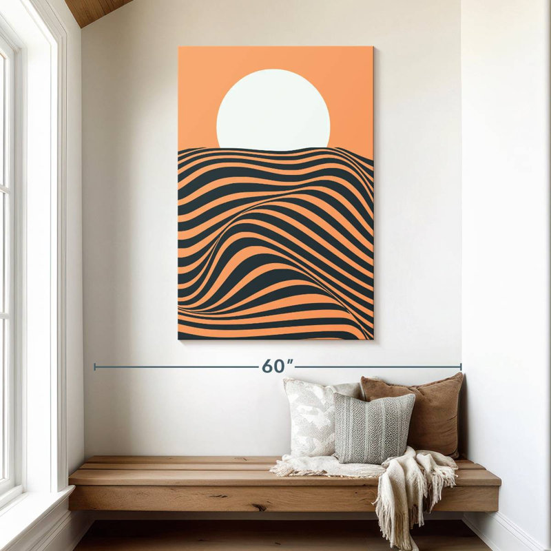 Avery, vague et coucher de soleil, H 48 po x l 32 po