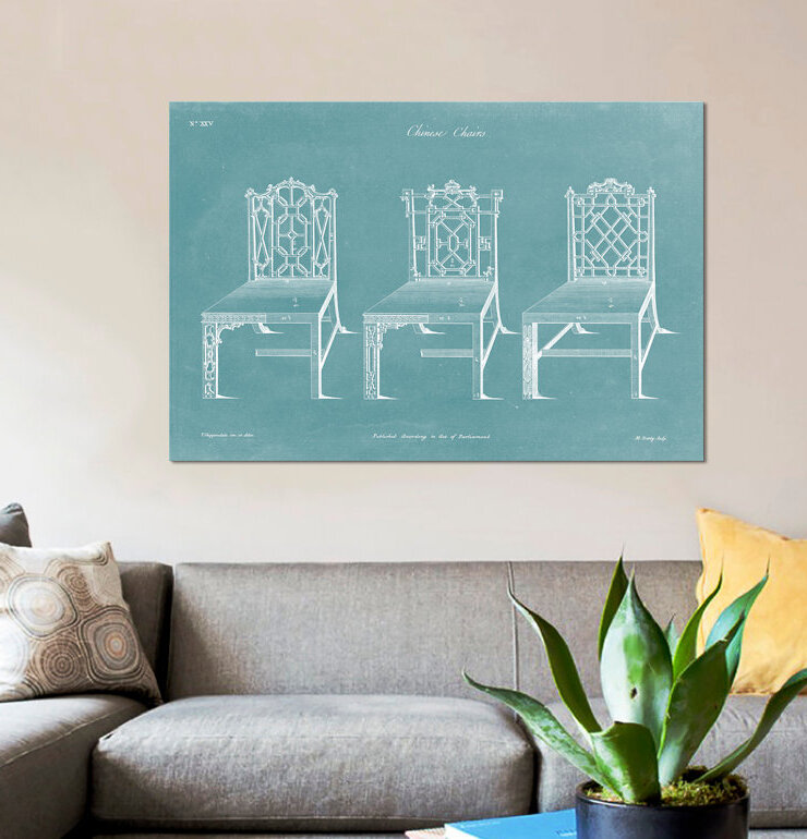 «Design for a Chair I», impression sur toile, H 40 po x l 60 po x P 1,5 po, Toile tendue, Pas de tapis