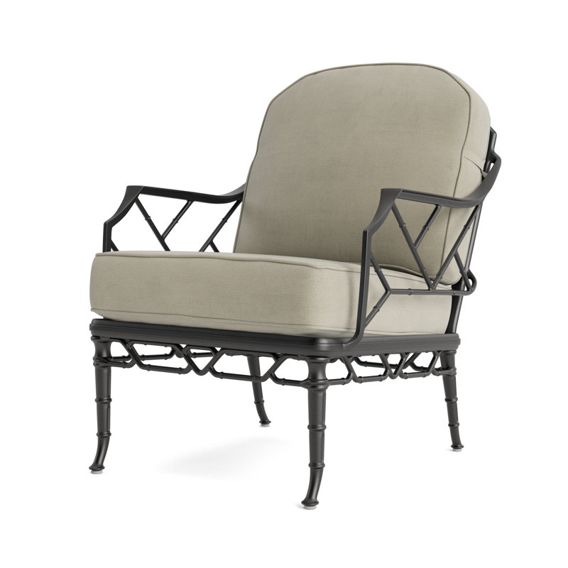 Calcutta Outdoor Lounge Chair, Fusion Natural, Textured Pewter