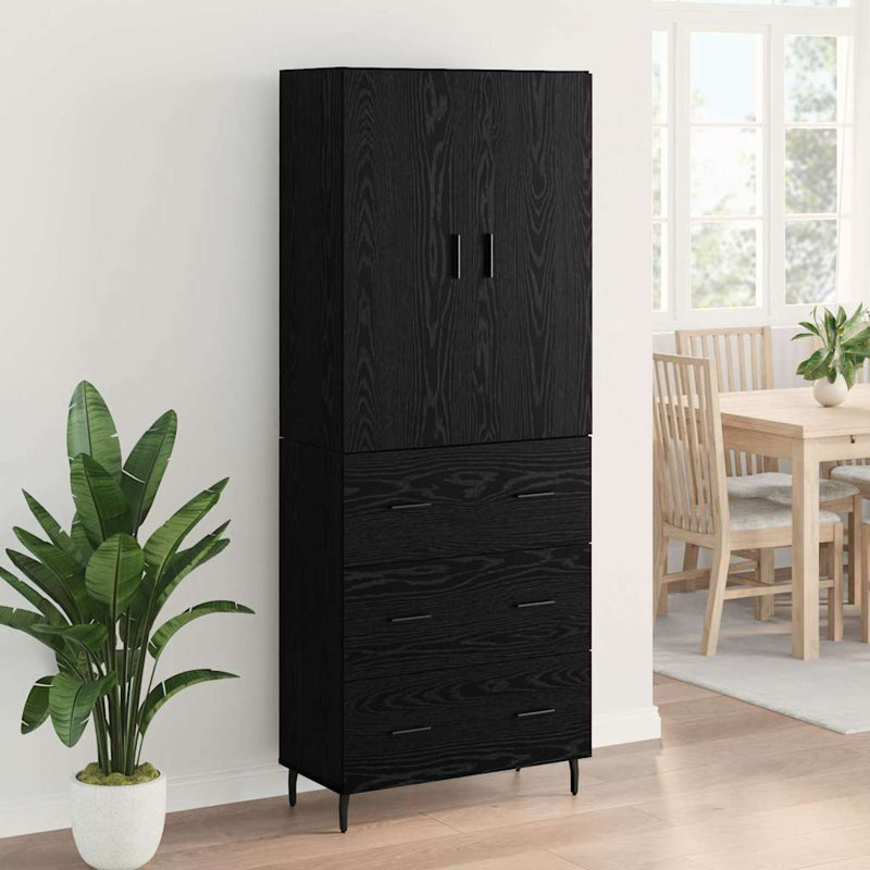 69.5cm Sideboard, Black Oak