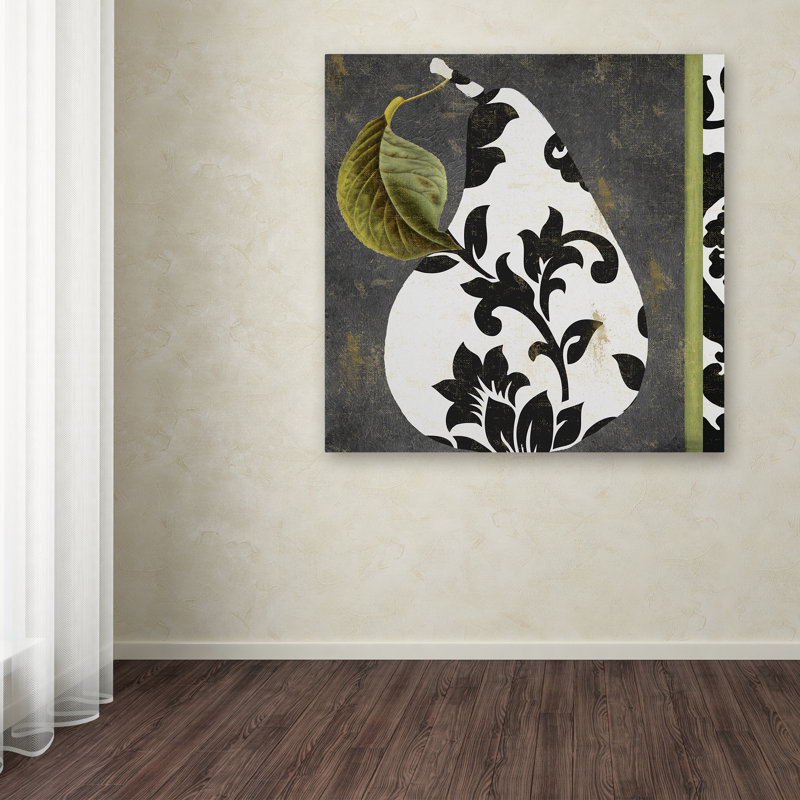 «Decorative Pear I» par Jadaya, impression sur toile tendue, H 35 po x l 35 po x P 2 po