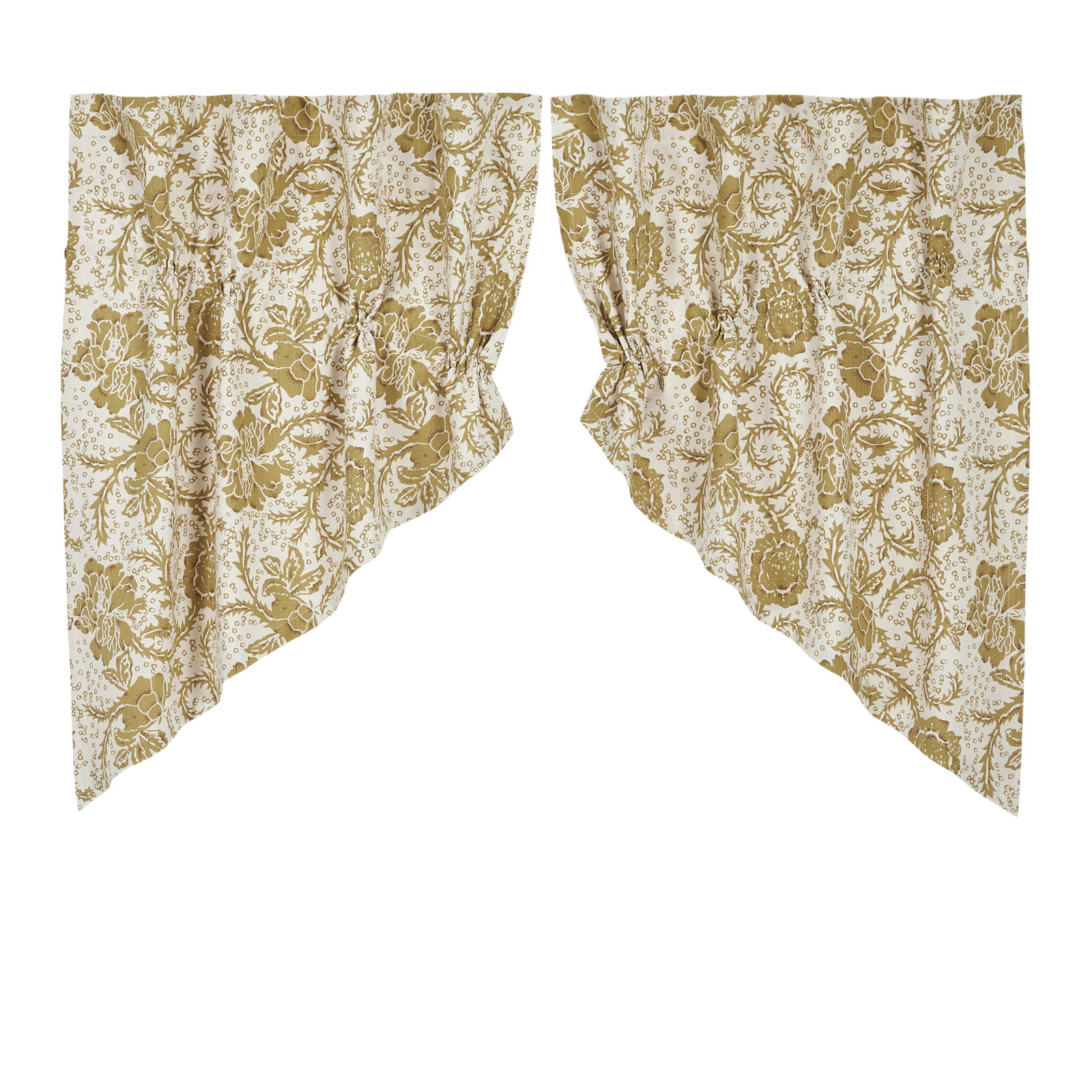 Gold Floral Prairie Swag Set