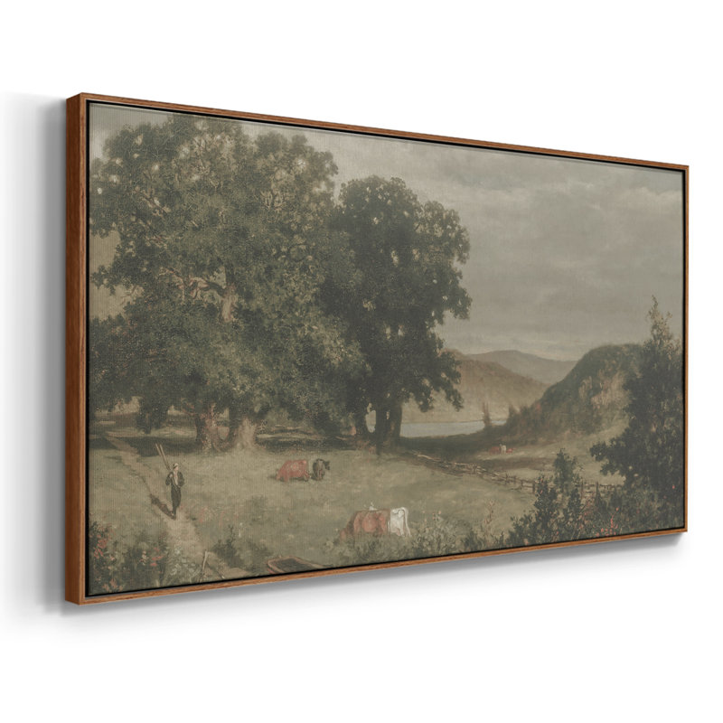 Série paysage - DCCCLXIV - Toile tendue avec châssis encadré - Prêt à être accroché, Noyer, H 17 po x l 33 po