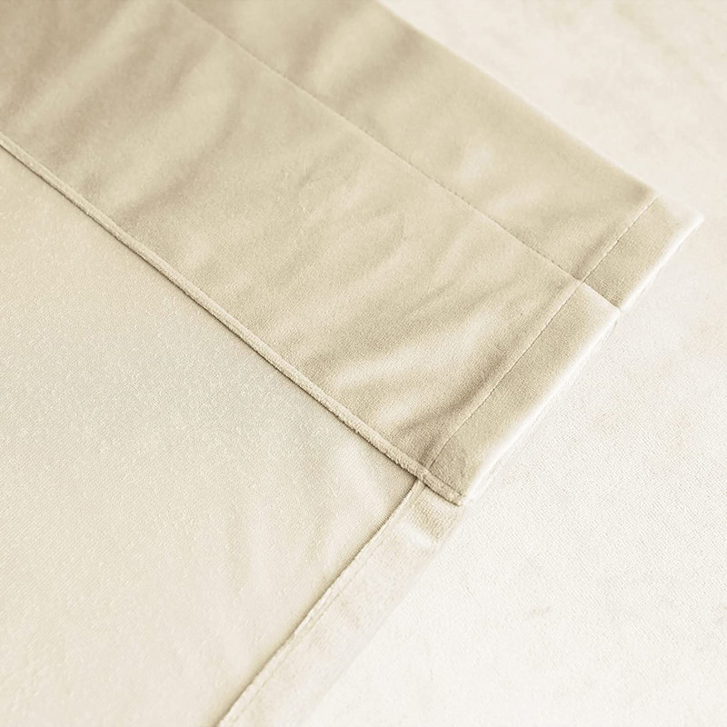 Room Darkening Curtain Pair, Beige, 52" W x 63" L