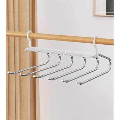 Cintre pour pantalons pliable en acier inoxydable