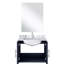 Meuble-lavabo l 24 po x P 22 po bleu marine, comptoir en marbre et miroir de 18 po, robinet inclus, meuble-lavabo avec comptoir de 24 po, 22 po, 18 po, avec surface-327799255