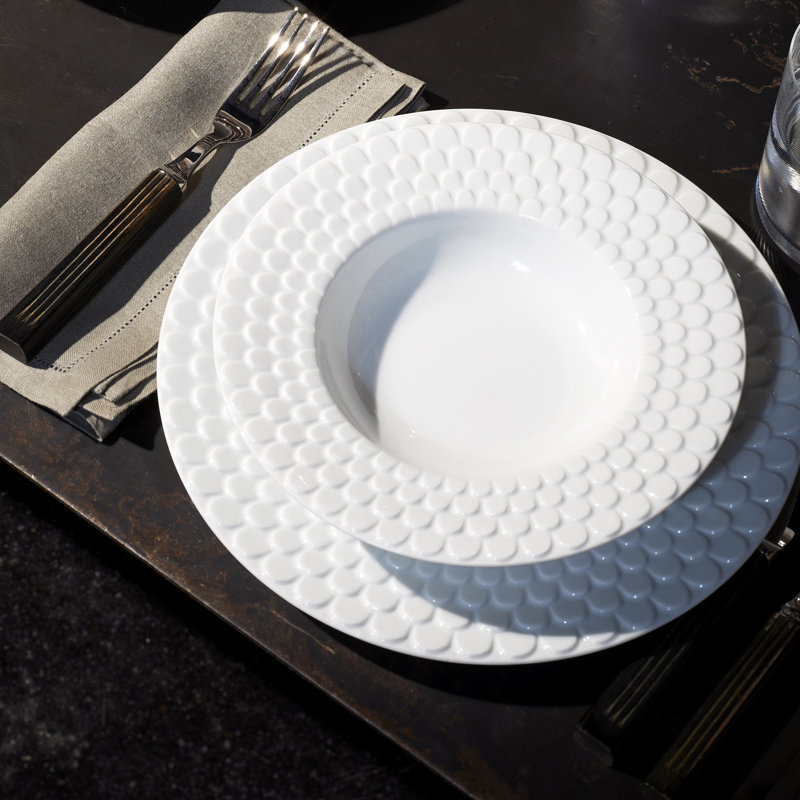 Aegean White Sculpted Charger