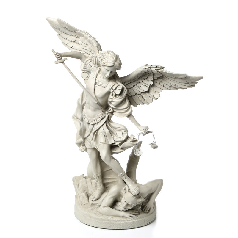 St. Michael the Archangel Weather Resistant UV Resistant Polyresin Garden Statue