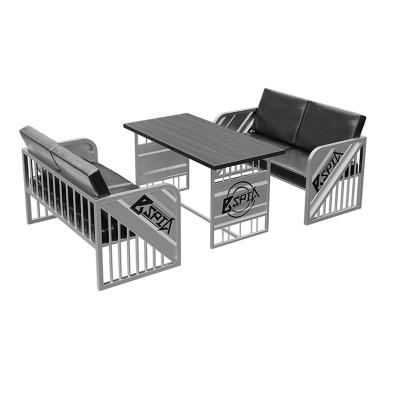 Ensemble de table et chaises Creative Creative de style industriel rectangulaire L 47,3 po x l 23,7 po