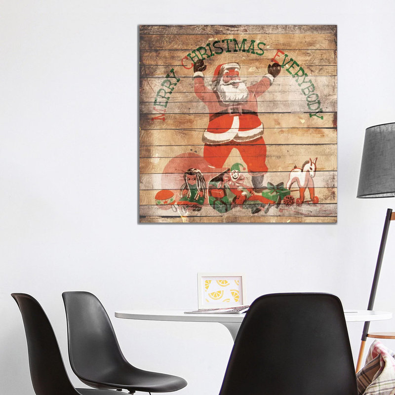 Merry Christmas Everybody by Milli Villa - Wrapped Canvas Painting, 93.98 cm H x 93.98 cm W x 1.91 cm D
