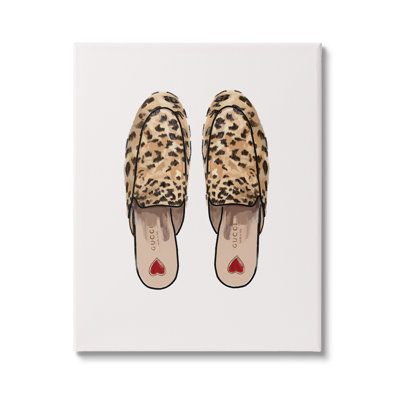 House of Hampton Leopard Pattern Loafers Canvas Wall Art Design By Amelia Noyes