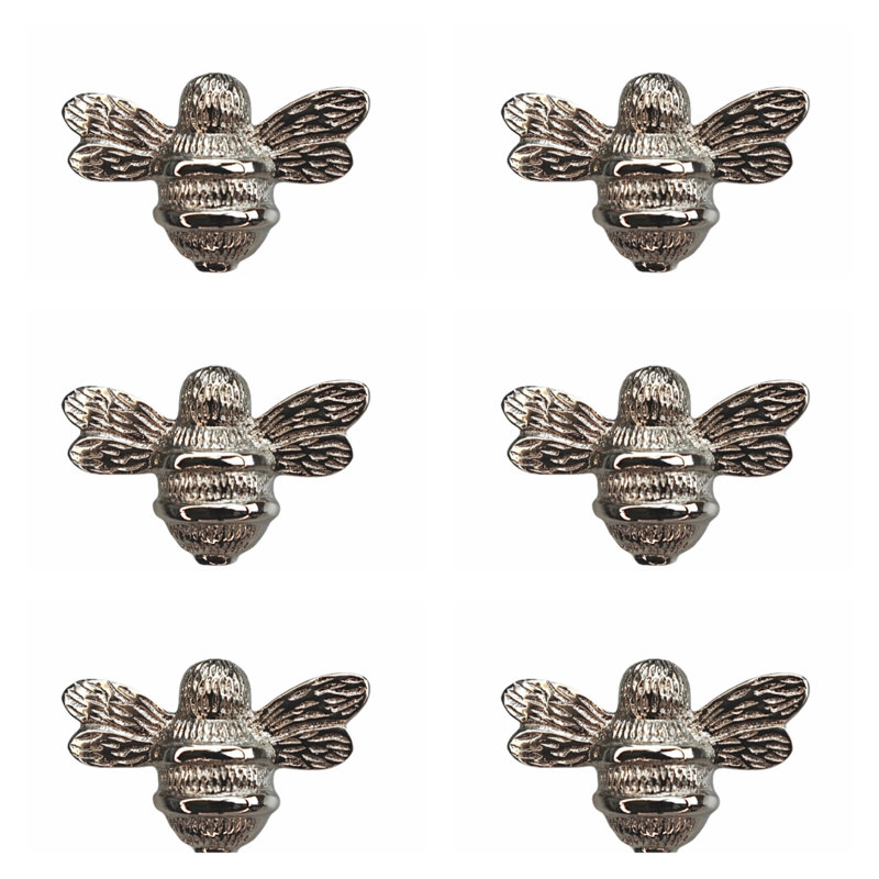 Sagers 6 X Nickel Bee Knobs, Nickel