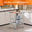 Table basse en acier inoxydable certifiée NSF 24 x 36 pouces, résistante à l'usure et facile à assembler pour la cuisine