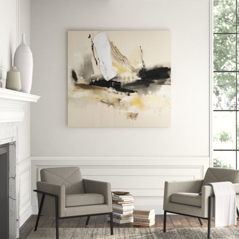 Sparked Giclee Wall Art Décor By Barclay Butera Painting by Barclay Butera, 54" H x 58" W x 1.5" D, Glass Coat