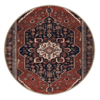 Machine Washable Persian Brown Area Rug