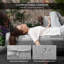Outsunny 3 Pieces Rattan Garden Furniture Set Sofa Set 5-Seater Light Grey