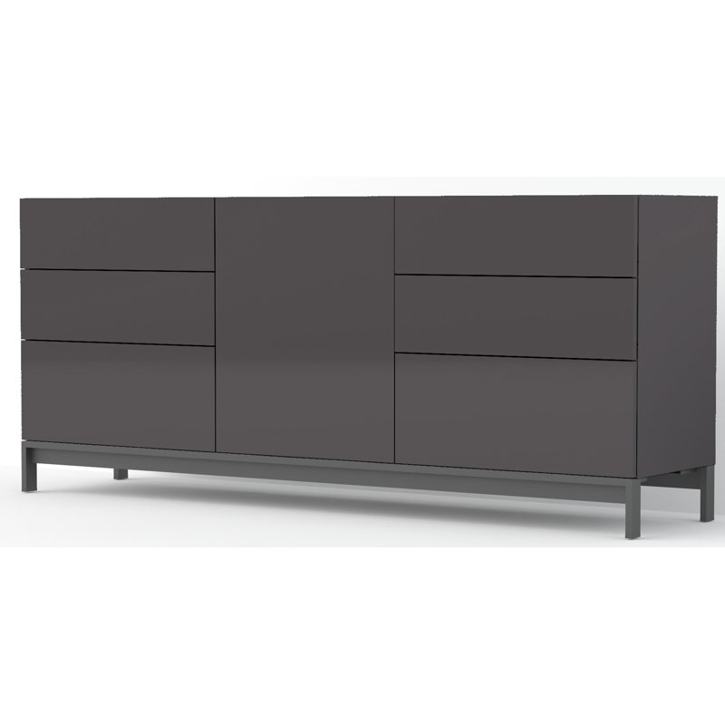 Feliciano 170cm Sideboard, Glossy Anthracite