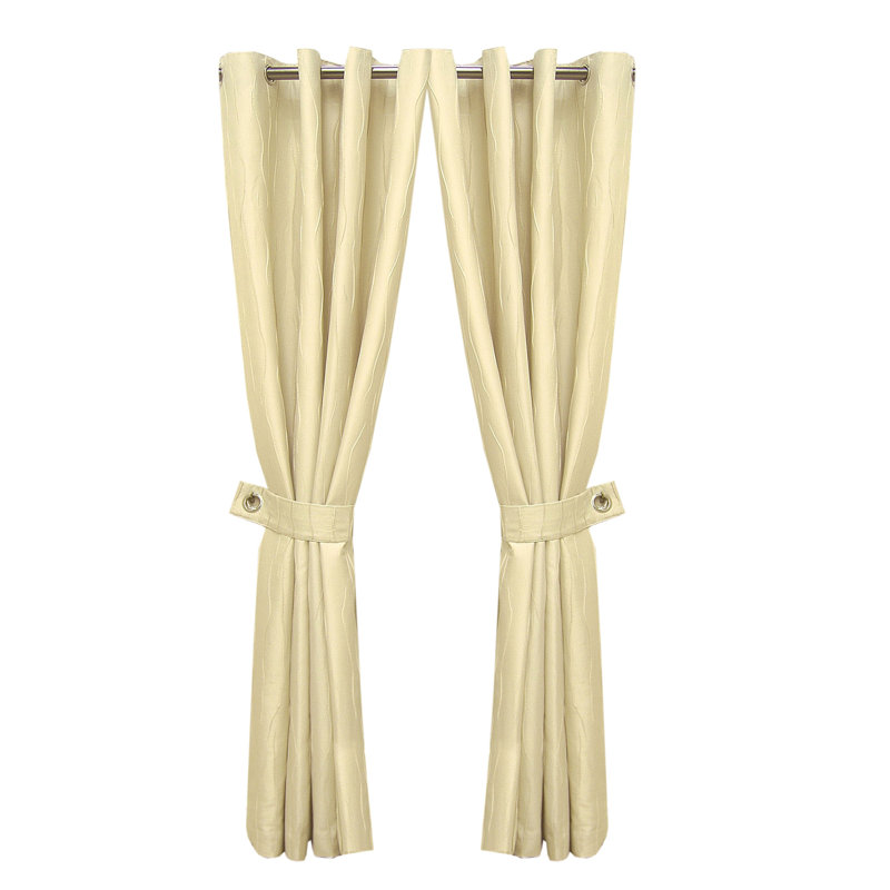 Maglione Room Darkening Curtain Pair, Natural