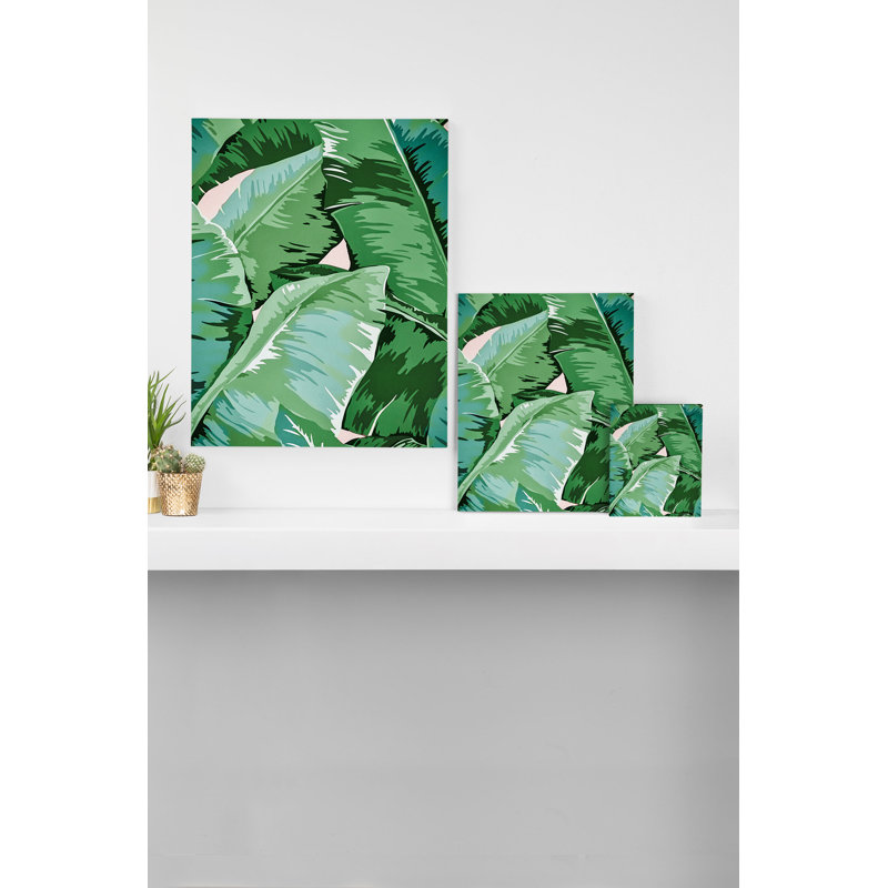 « banane leaf grandeur ii », reproduction, H 10 po x l 8 po x P 2 po, Toile tendue, Pas de tapis