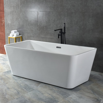 59.1'' x 31.5'' Freestanding Soaking Acrylic Bathtub