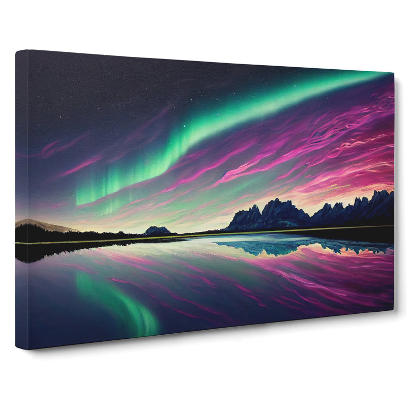 Exceptional Northern Lights - Wrapped Canvas, 50cm H x 76cm W x 3cm D
